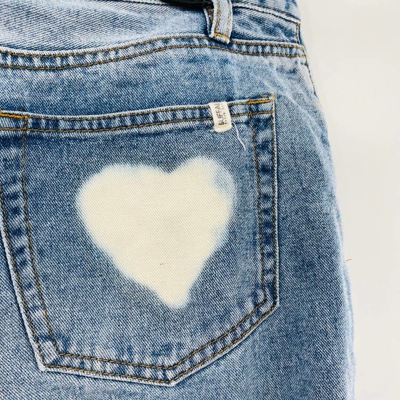 Buffalo David Bitton Payton High-Rise Rigid Girlfriend Jeans Tie Dye Heart 30 - Picture 7 of 11